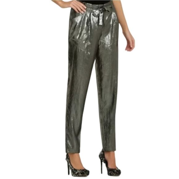 BCBGMAXAZRIA Metallic Fiona Pants - Picture 1 of 7